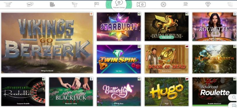 Discover top rated casino games including Starburst slot